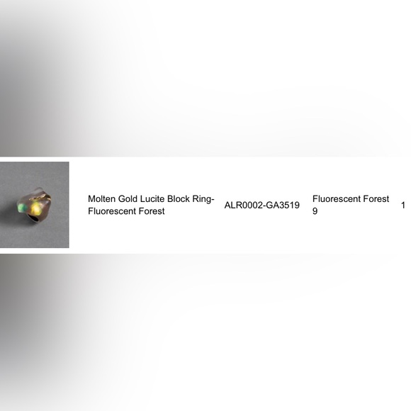 Molten Gold Lucite Alexis Bittar Set - Fluorescent Forest - Picture 9 of 10